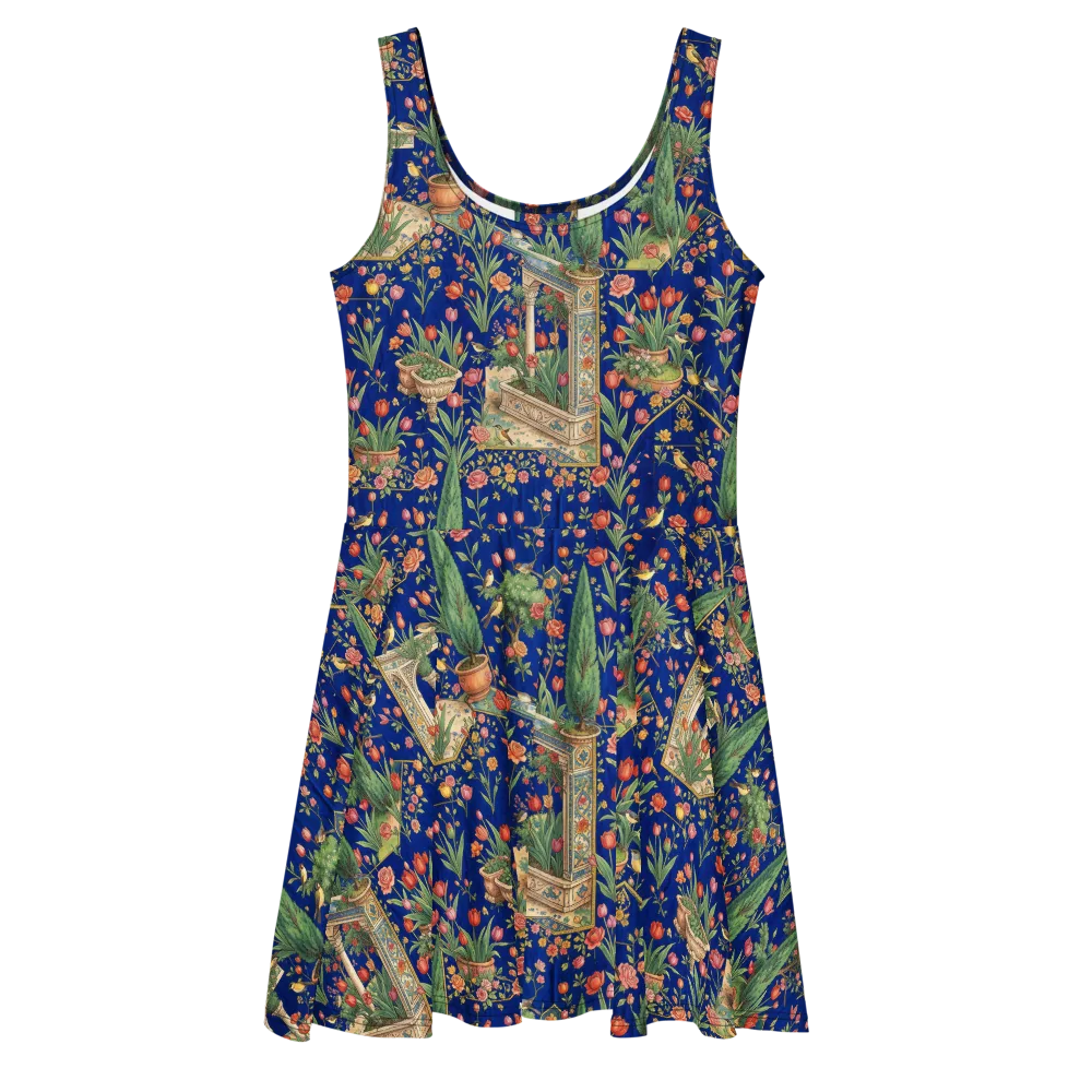 Cypress Aviary on Skater Dress — Front