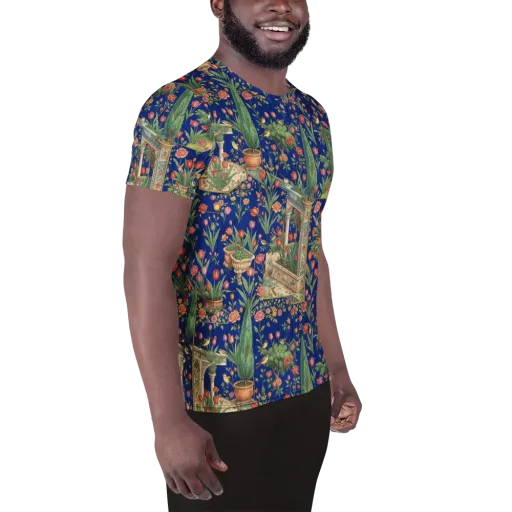 Cypress Aviary on a Men's Athletic T-Shirt