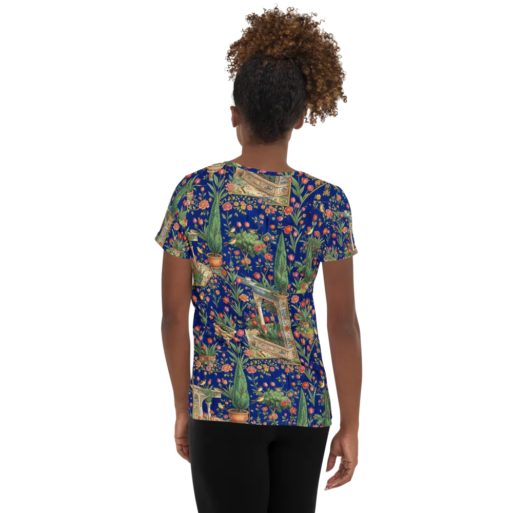 Cypress Aviary on Women's Athletic T-Shirt — Back