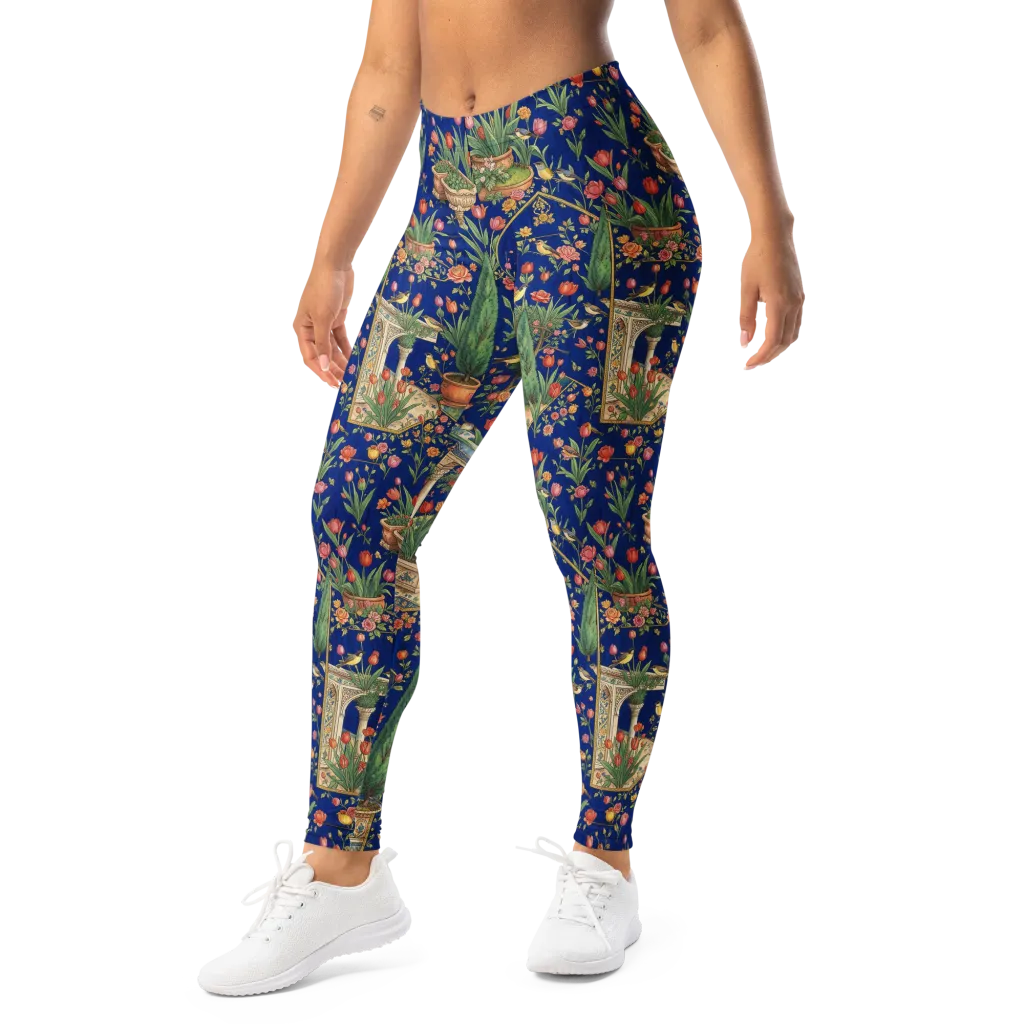 Cypress Aviary on Leggings — Left Front