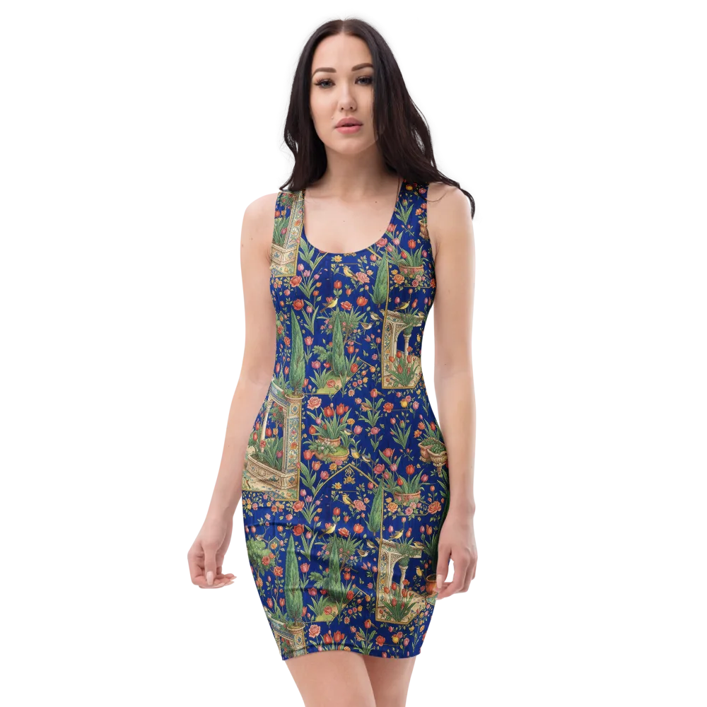 Cypress Aviary on Bodycon Dress — Front