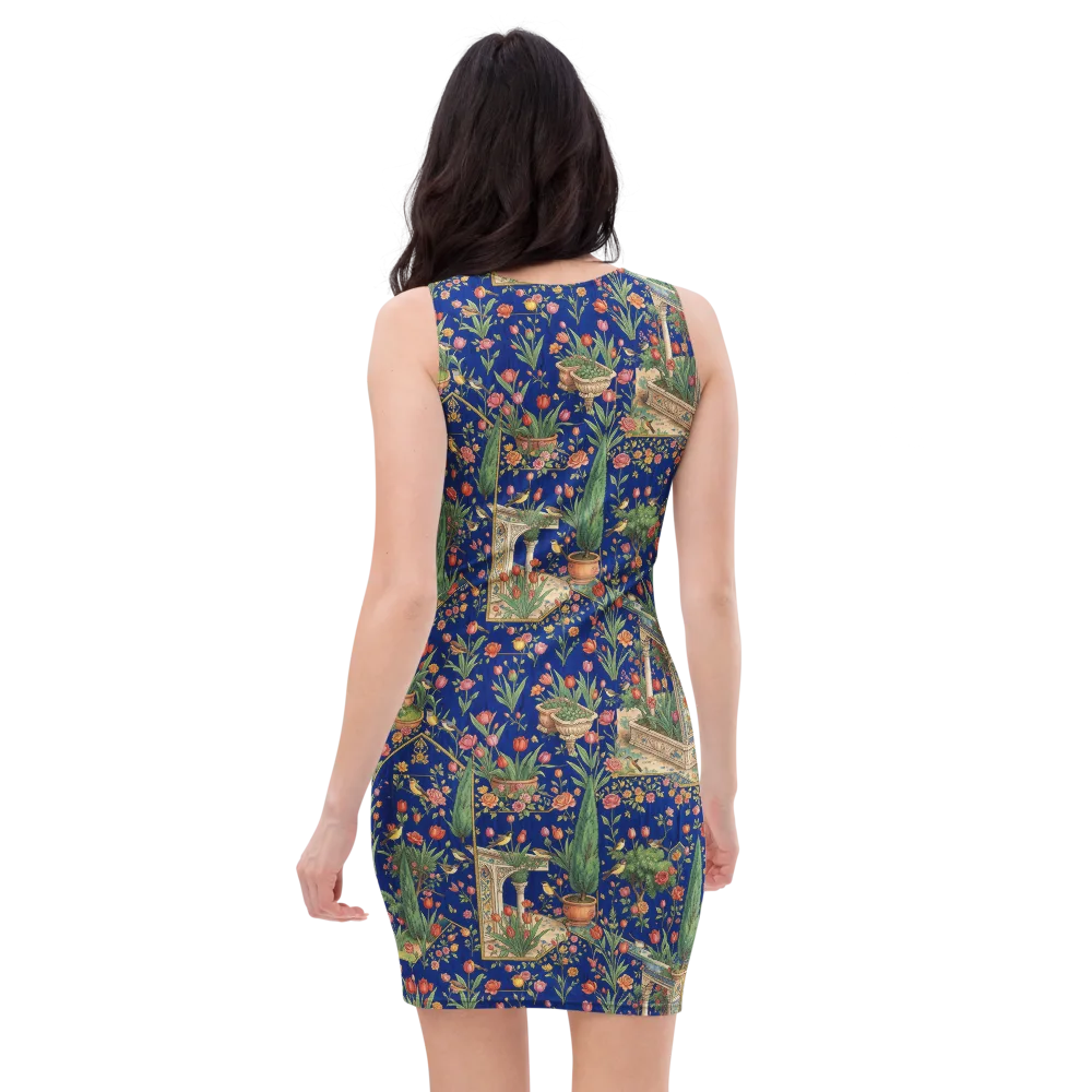 Cypress Aviary on Bodycon Dress — Back