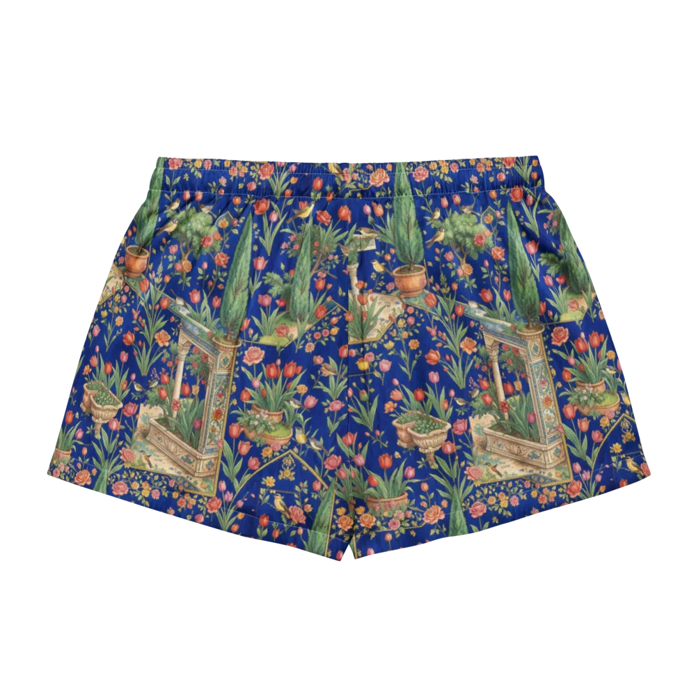 Cypress Aviary on Women's Pajama Shorts — Back