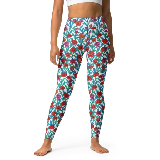 Scarlet Garden on a Yoga Leggings