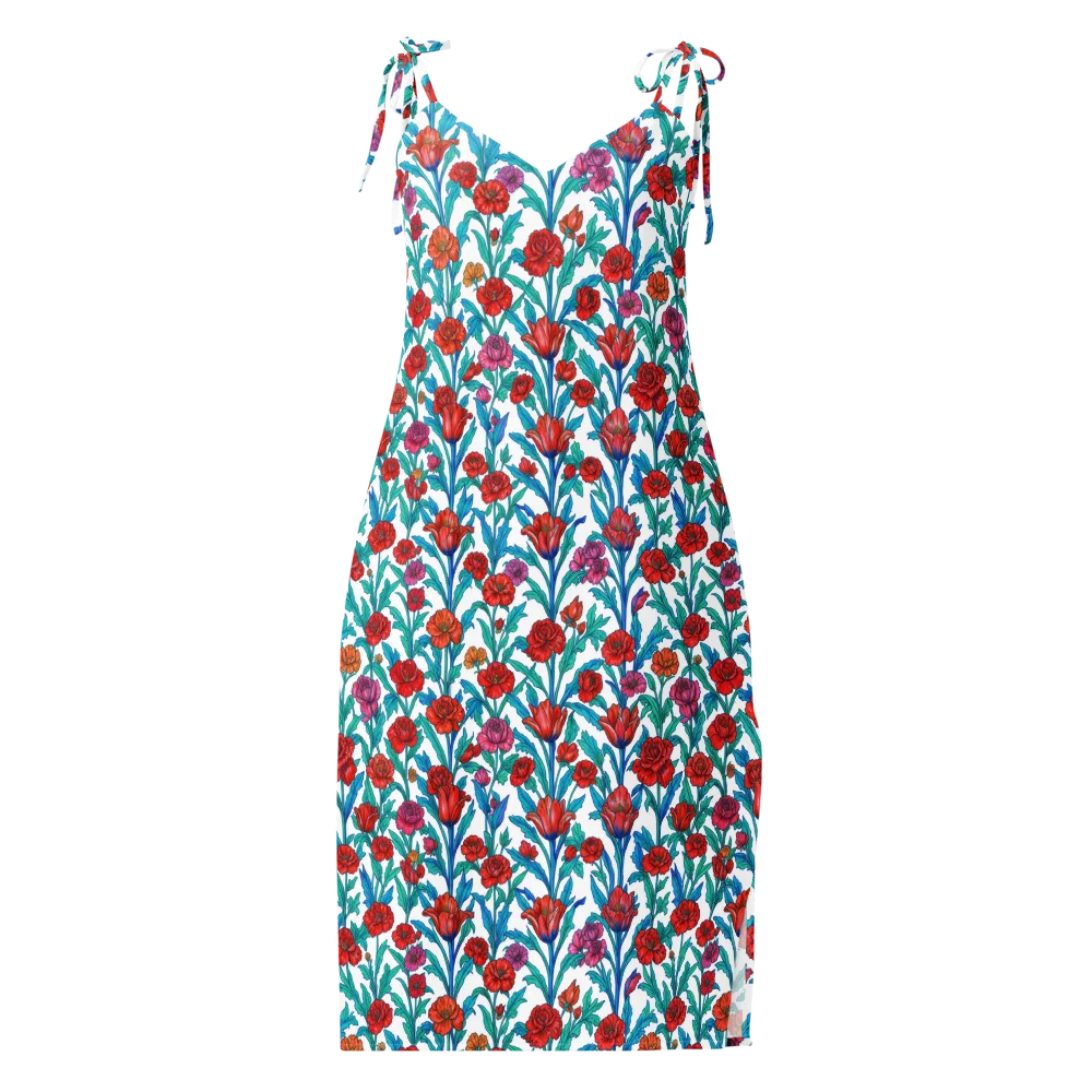 Scarlet Garden on Slip Dress — Front