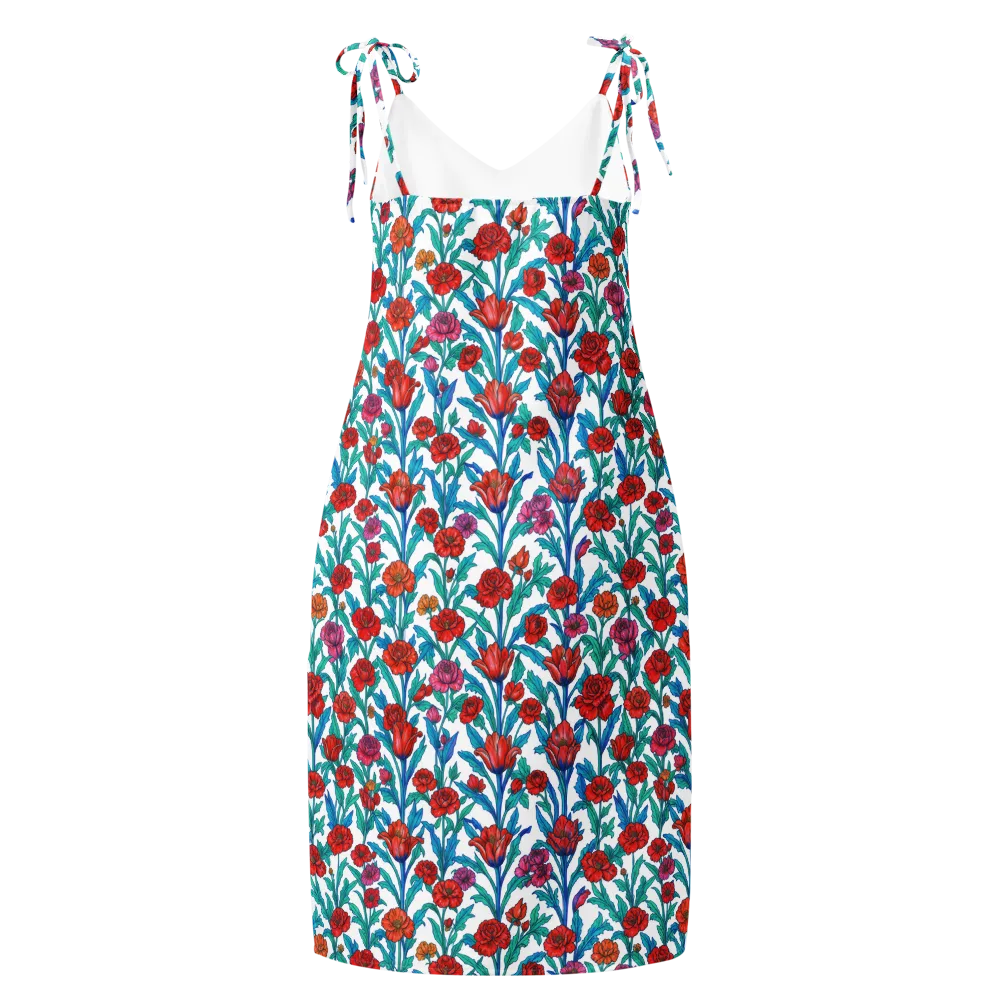 Scarlet Garden on Slip Dress — Back