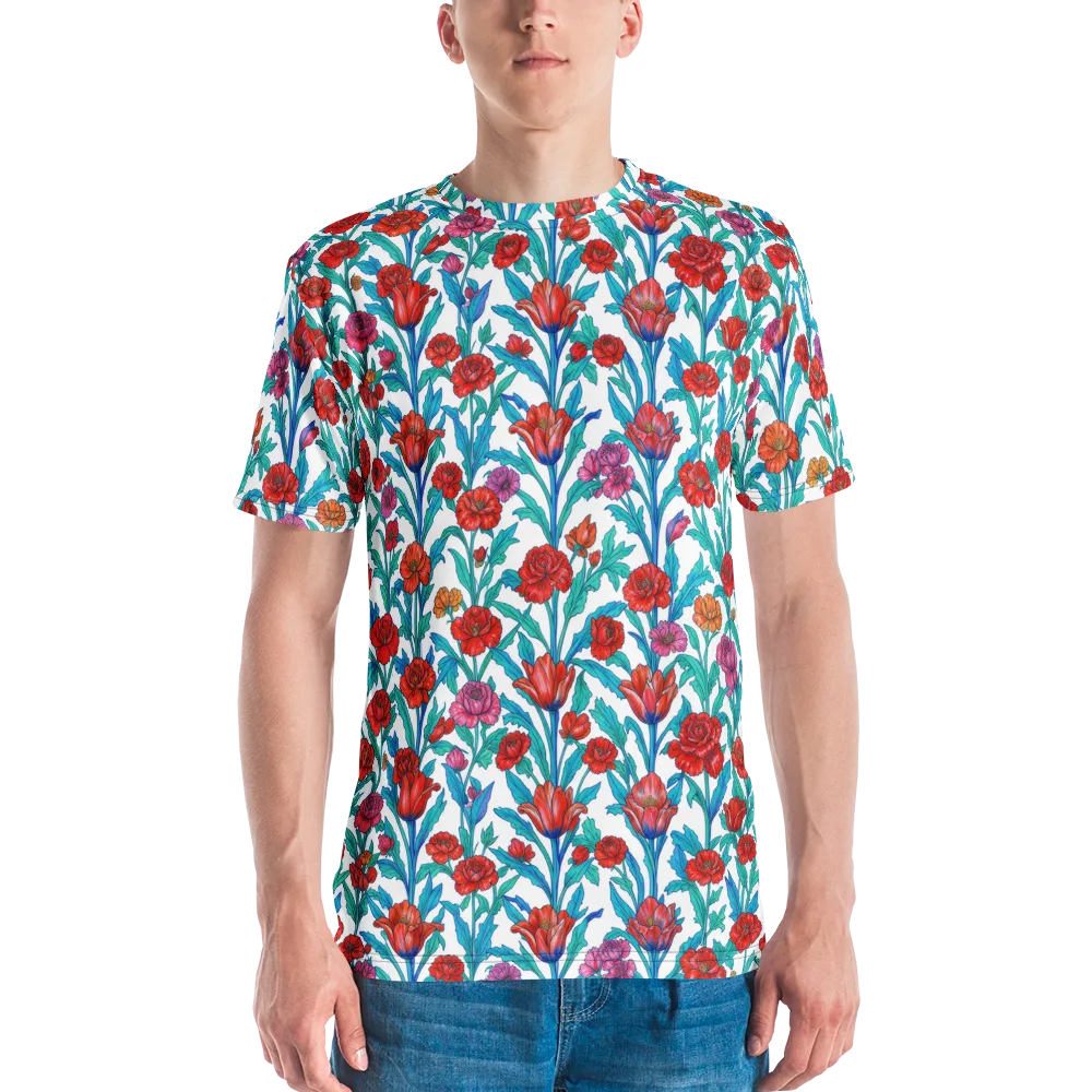 Scarlet Garden on Men's Crew Neck T-Shirt — Front