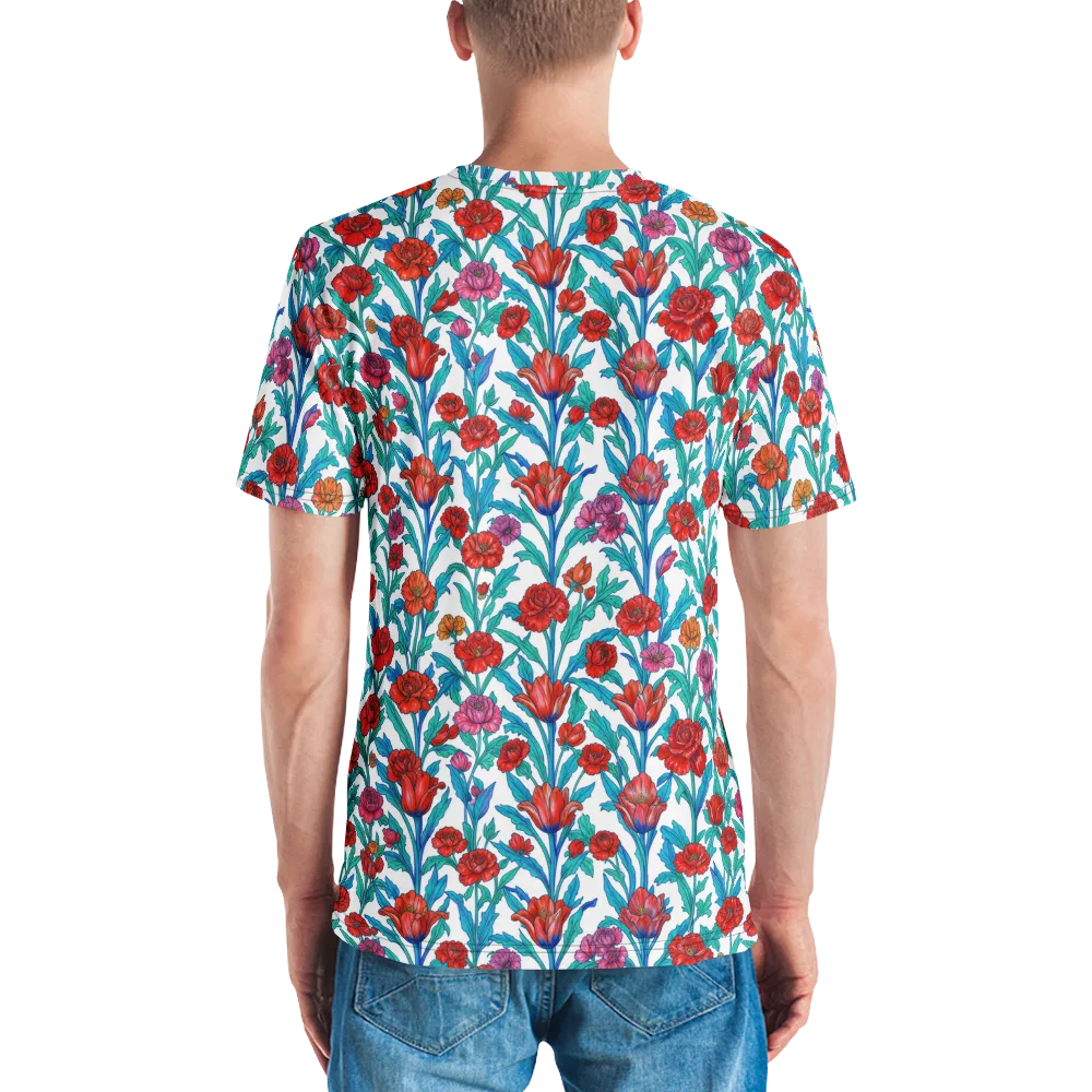 Scarlet Garden on Men's Crew Neck T-Shirt — Back