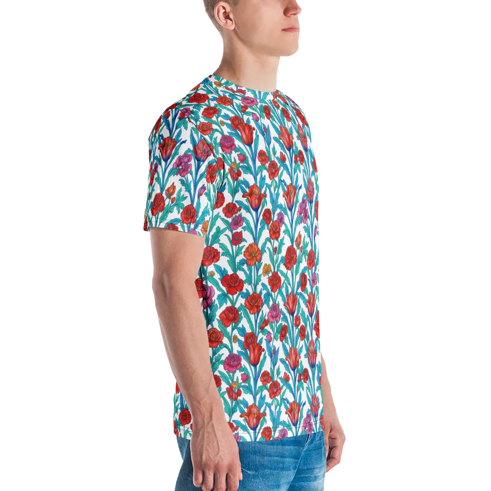 Scarlet Garden on Men's Crew Neck T-Shirt — Right