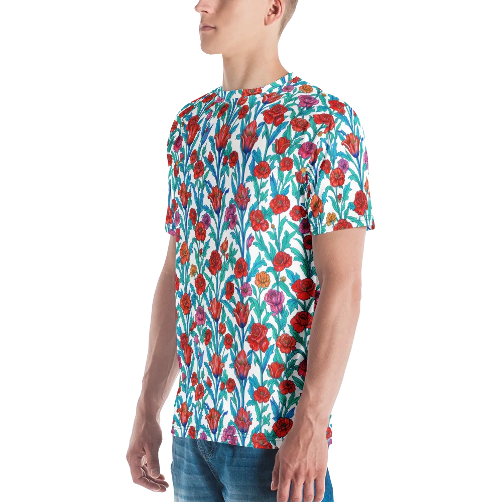 Scarlet Garden on Men's Crew Neck T-Shirt — Left