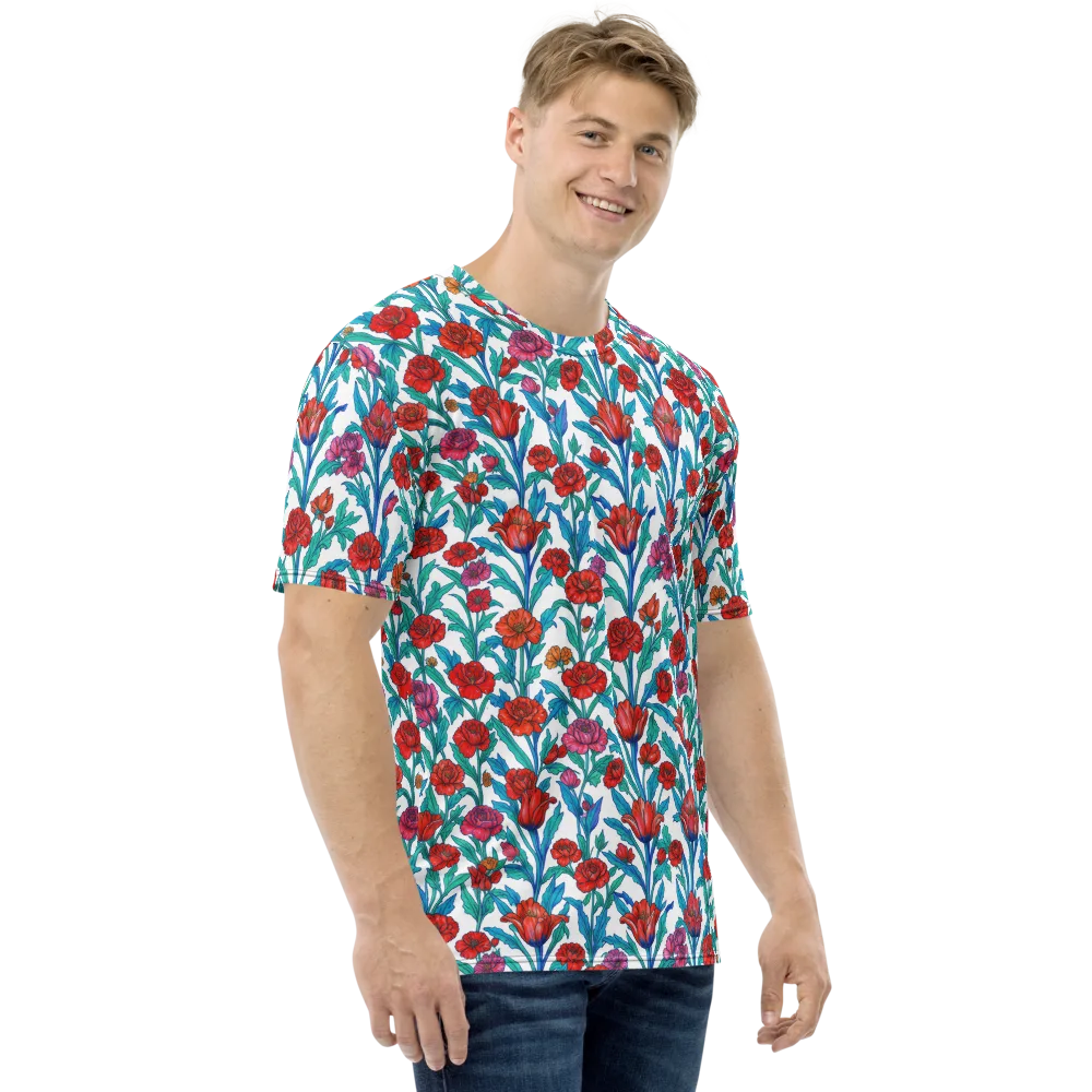 Scarlet Garden on Men's Crew Neck T-Shirt — Right