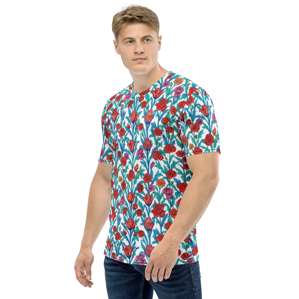 Scarlet Garden on Men's Crew Neck T-Shirt — Left