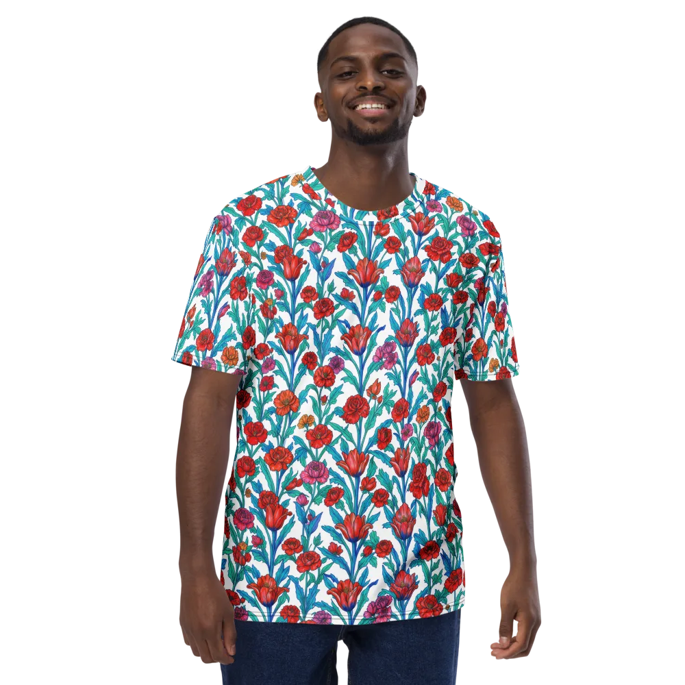 Scarlet Garden on Men's Crew Neck T-Shirt — Front