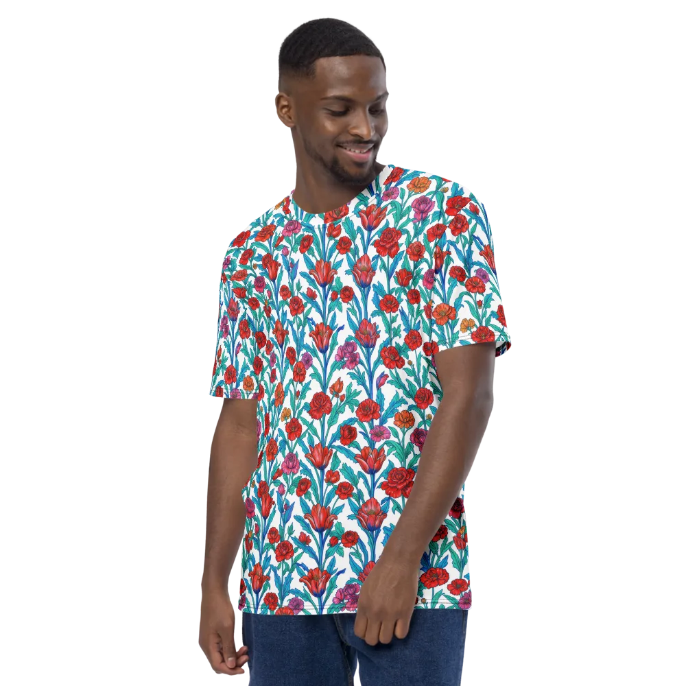 Scarlet Garden on Men's Crew Neck T-Shirt — Left