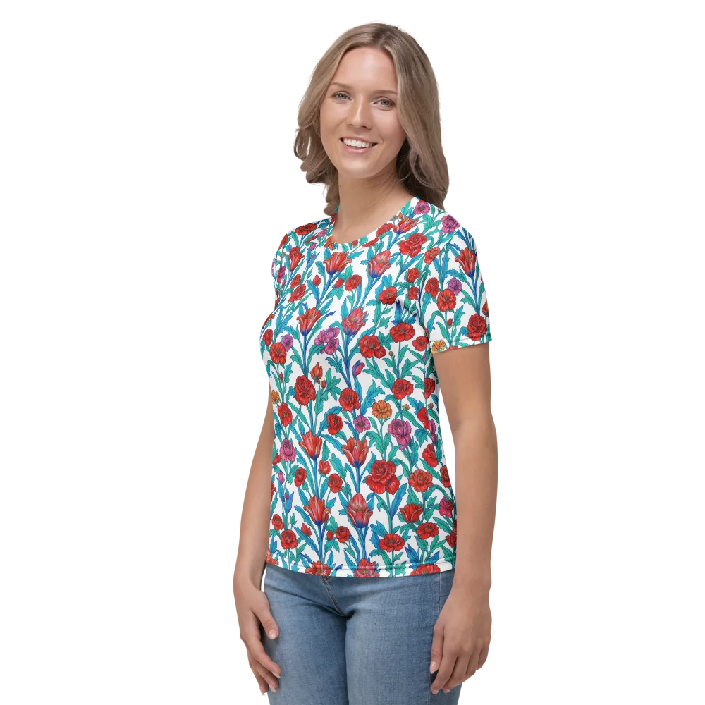 Scarlet Garden on Women's Crew Neck T-Shirt — Left