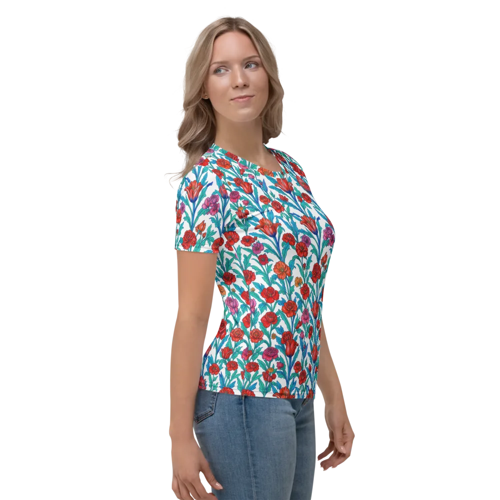 Scarlet Garden on Women's Crew Neck T-Shirt — Right