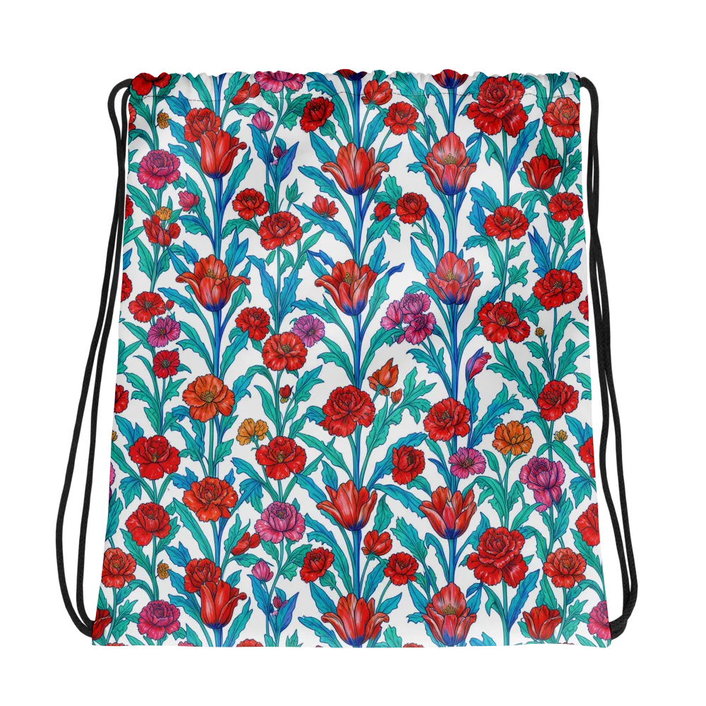 Scarlet Garden on Drawstring Bag — Photo