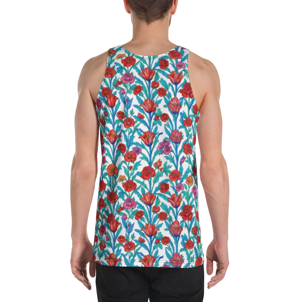 Scarlet Garden on Men's Tank Top — Back