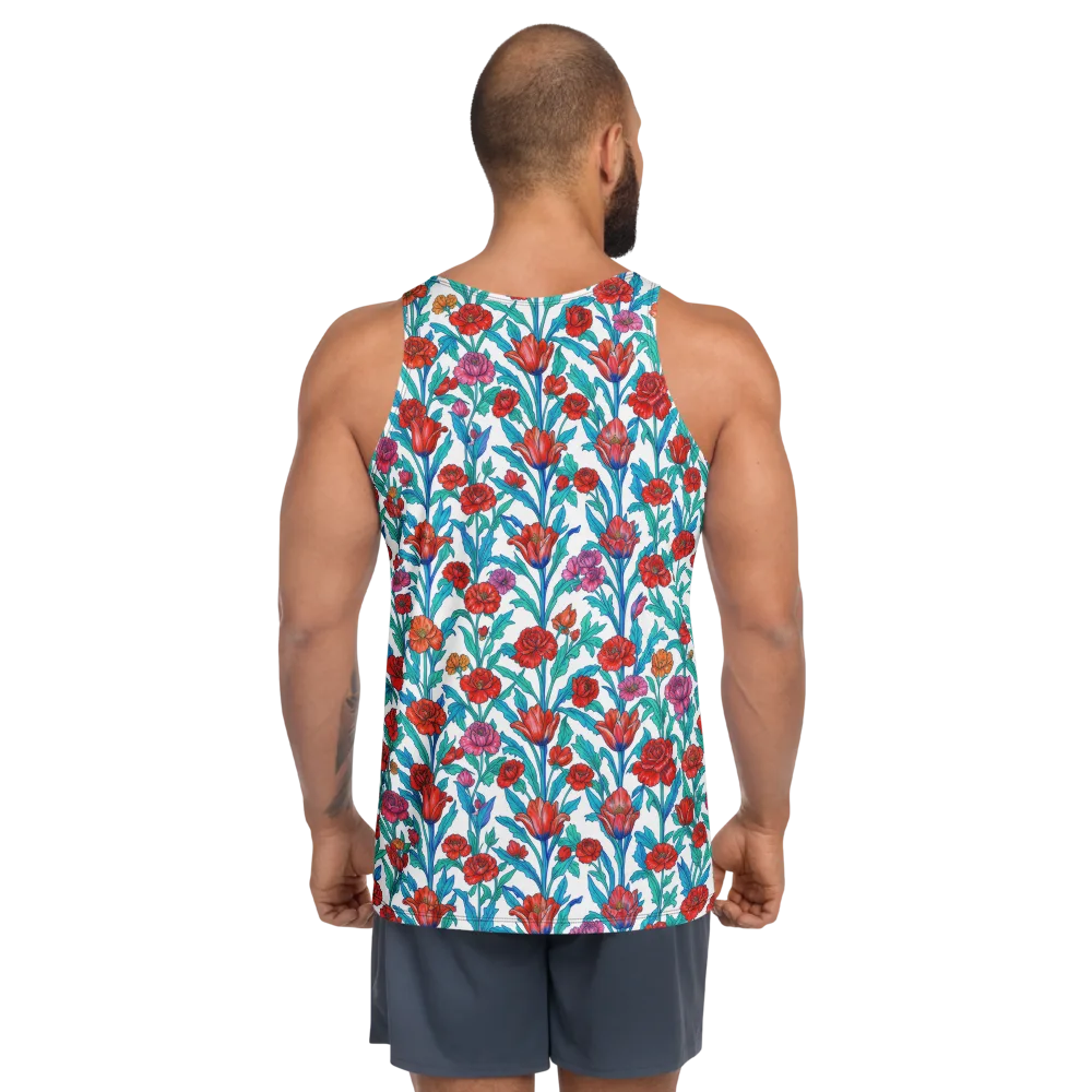 Scarlet Garden on Men's Tank Top — Back
