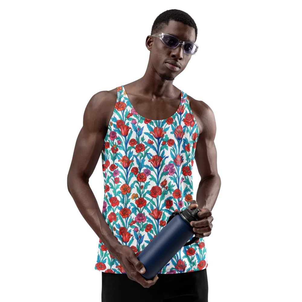 Scarlet Garden on Men's Tank Top — Front