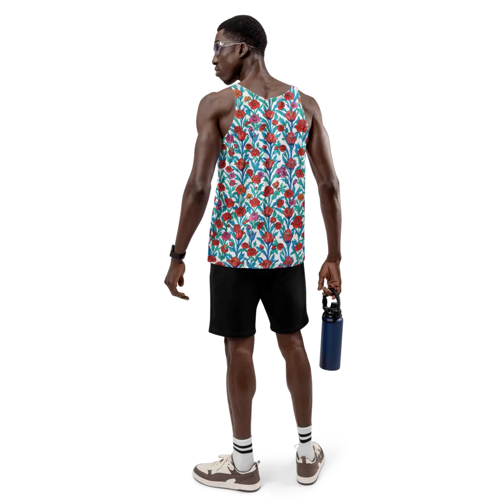Scarlet Garden on Men's Tank Top — Back