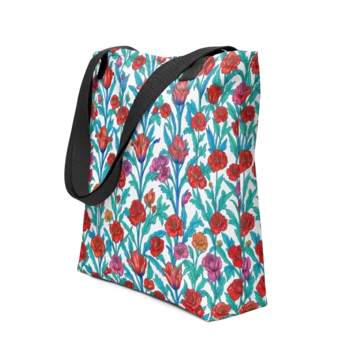 Scarlet Garden on a Tote Bag