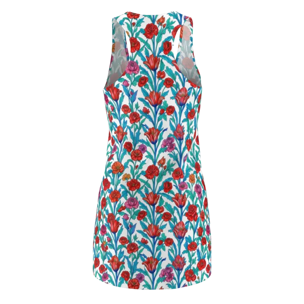 Scarlet Garden on Racerback Dress — Back