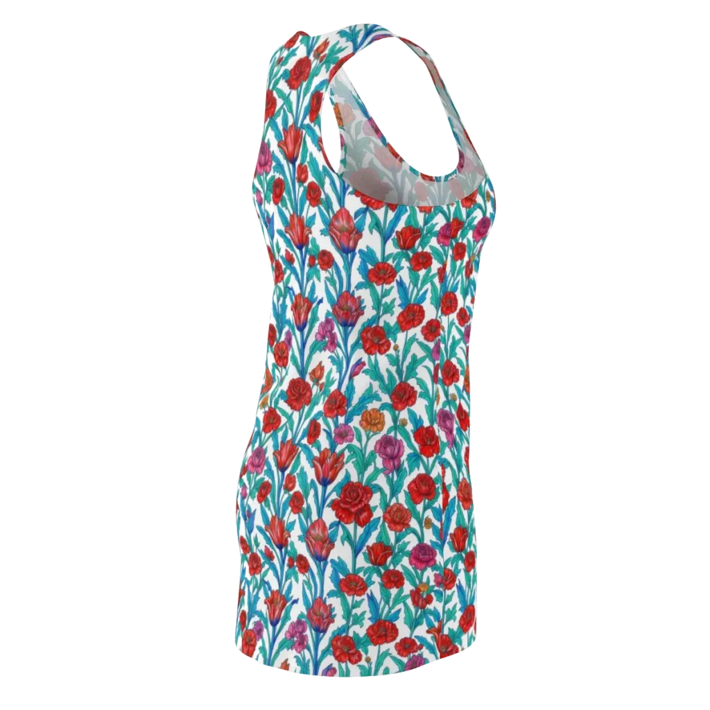 Scarlet Garden on Racerback Dress — Back Side