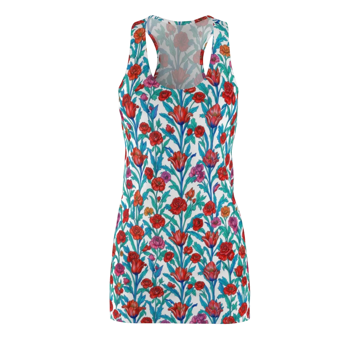 Scarlet Garden on Racerback Dress — Front