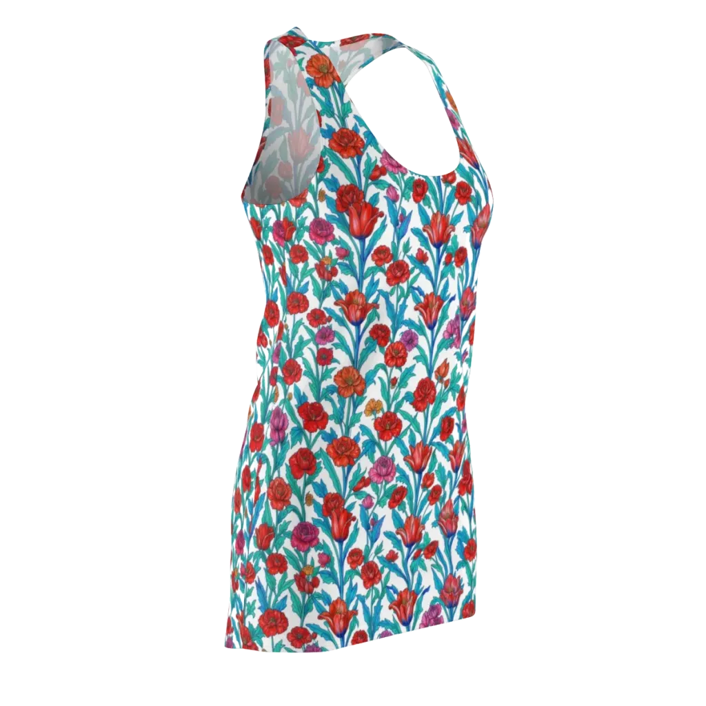 Scarlet Garden on Racerback Dress — Front Side