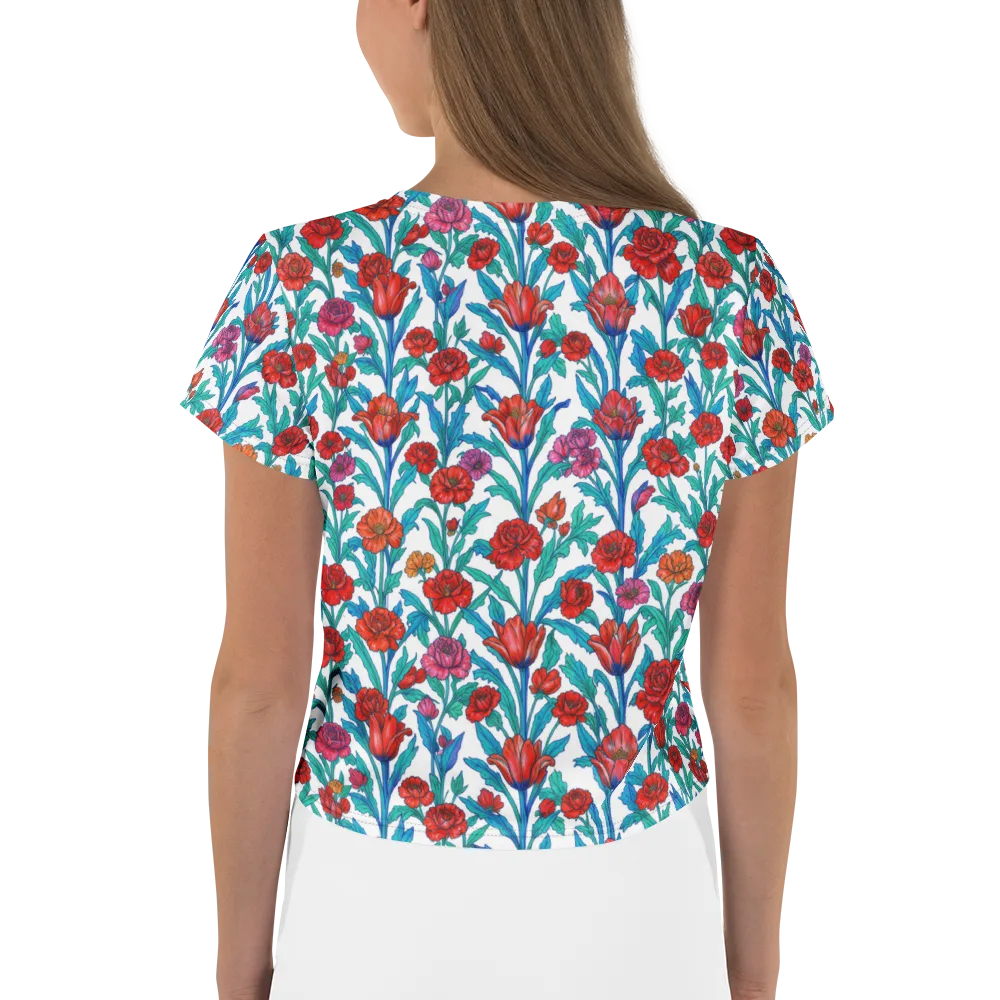 Scarlet Garden on Crop Tee — Back