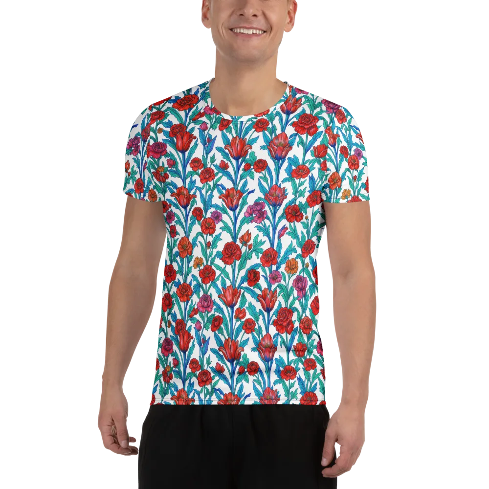 Scarlet Garden on Men's Athletic T-Shirt — Front
