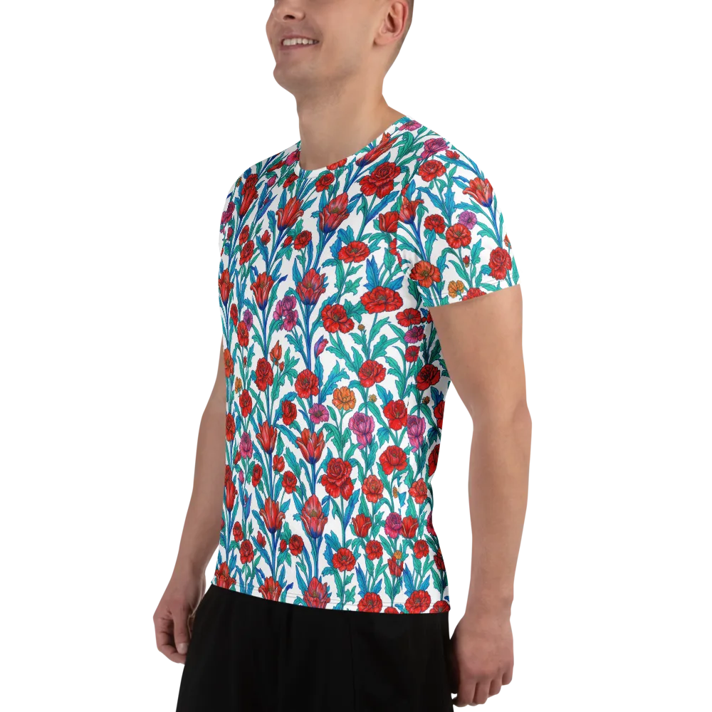 Scarlet Garden on Men's Athletic T-Shirt — Left