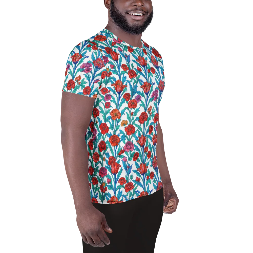 Scarlet Garden on Men's Athletic T-Shirt — Right