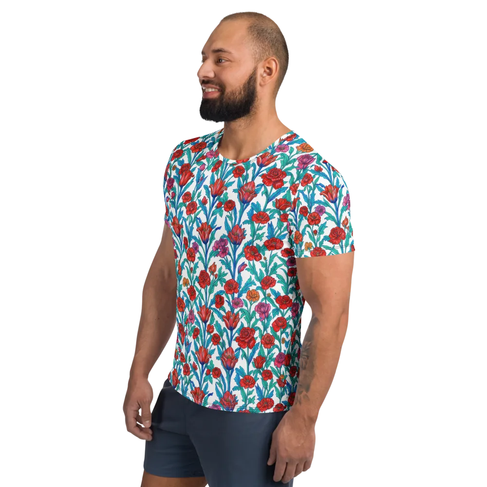 Scarlet Garden on Men's Athletic T-Shirt — Left