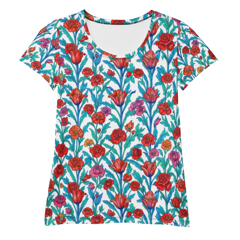 Scarlet Garden on Women's Athletic T-Shirt — Front