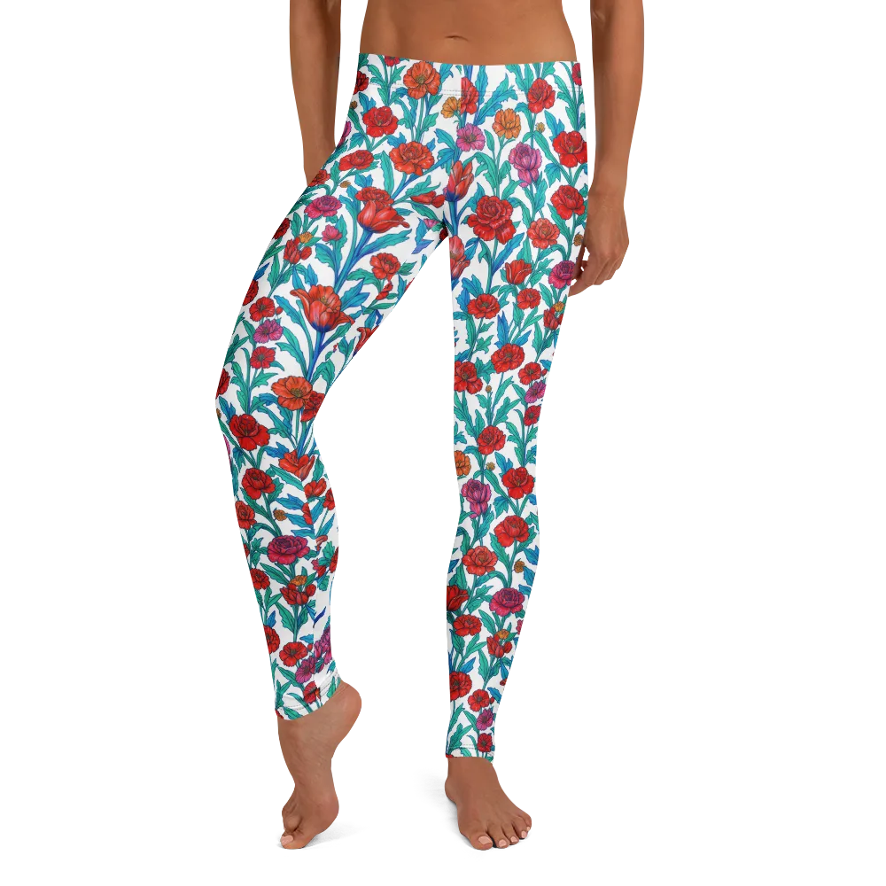 Scarlet Garden on Leggings — Front