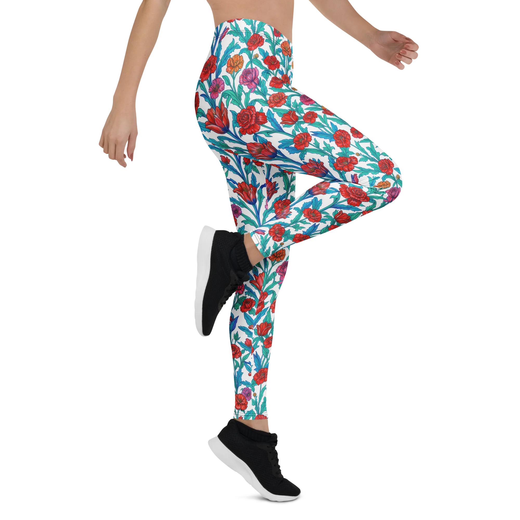 Scarlet Garden on Leggings — Right