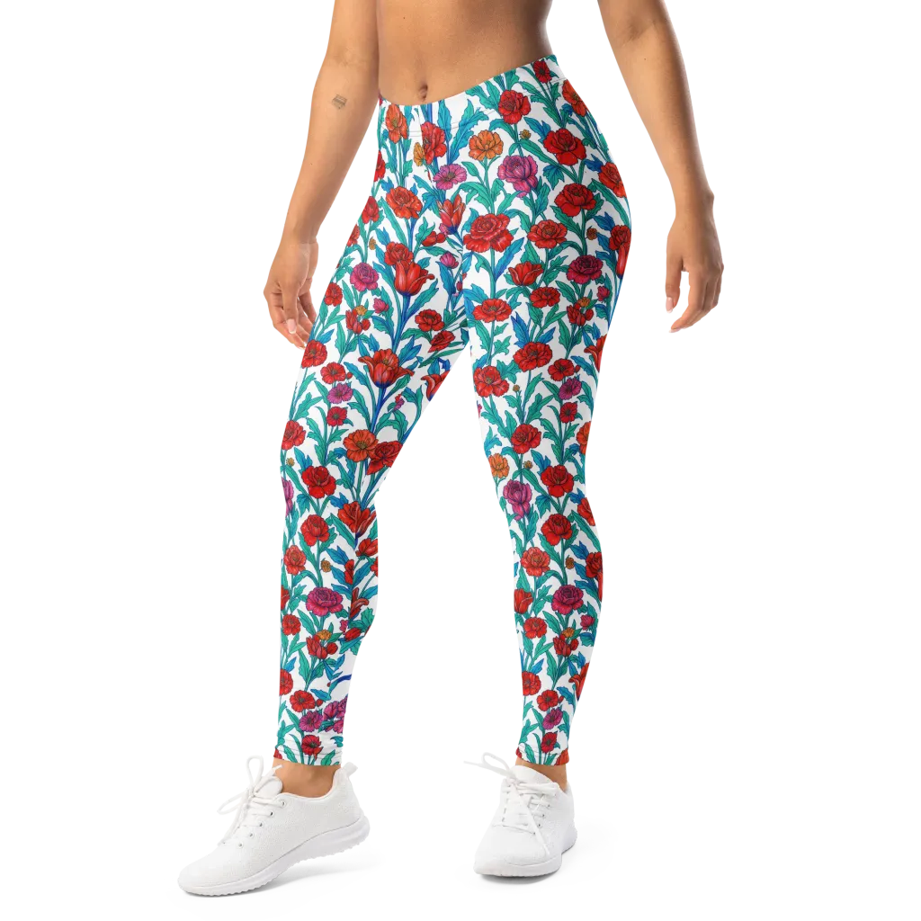 Scarlet Garden on Leggings — Left Front