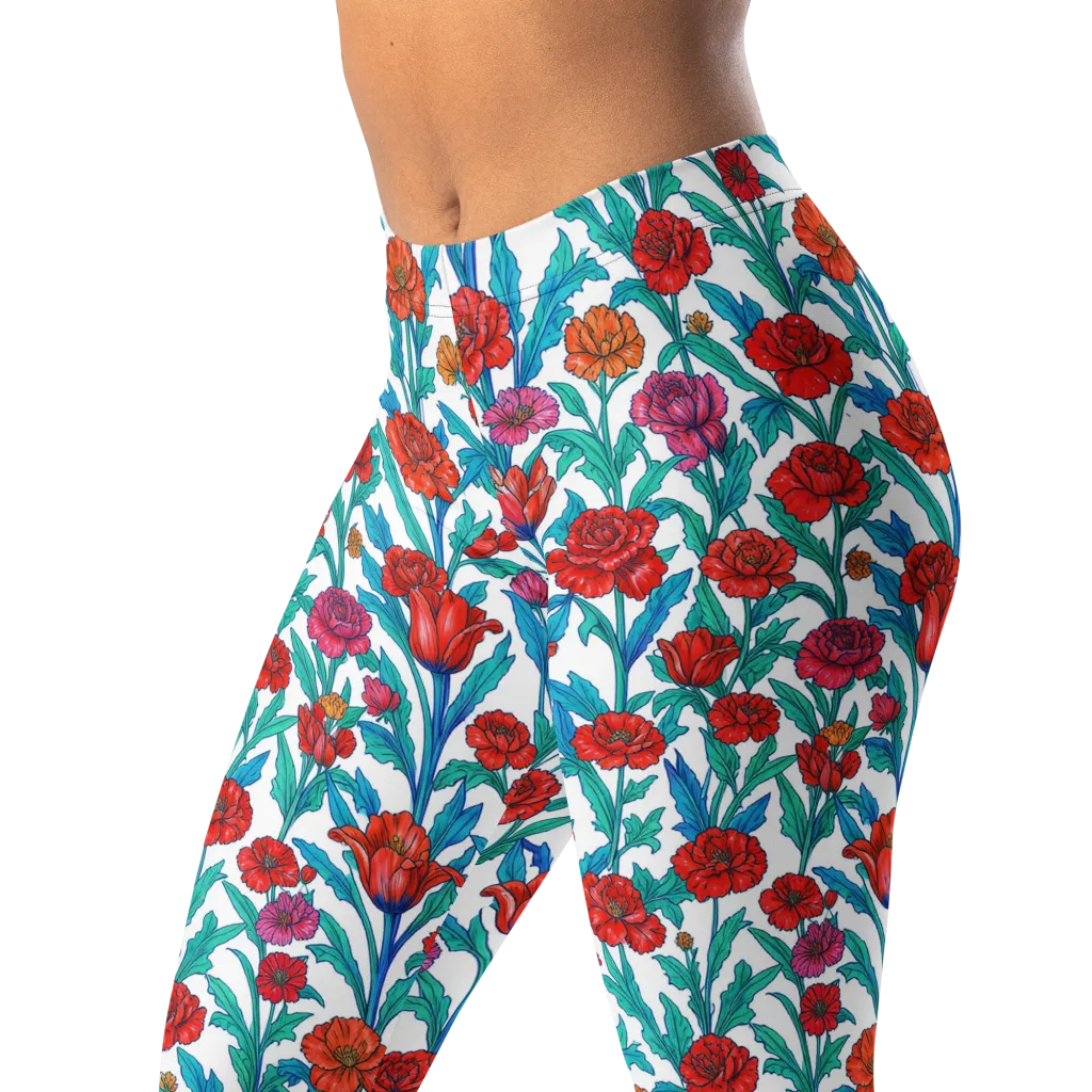 Scarlet Garden on Leggings — Left Front