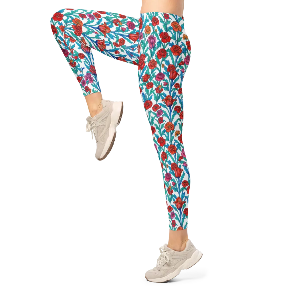 Scarlet Garden on Leggings — Left