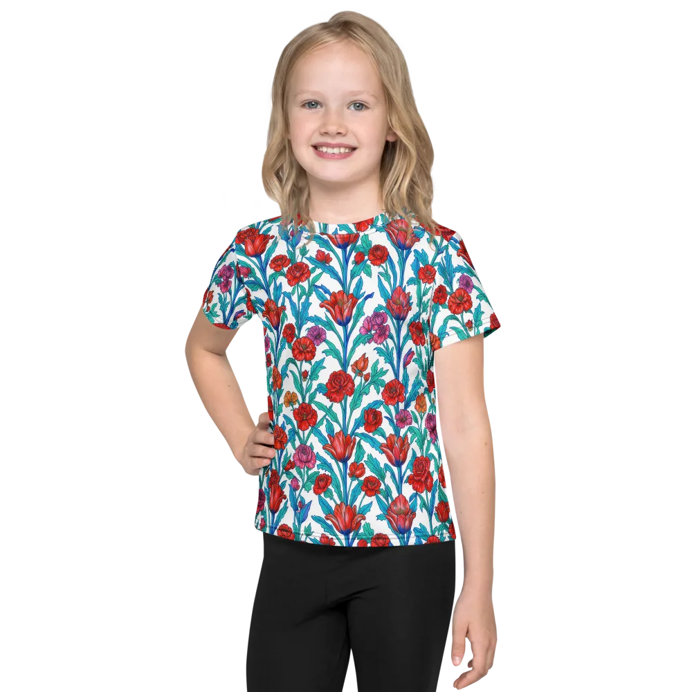 Scarlet Garden on Kids Crew Neck T-Shirt — Front