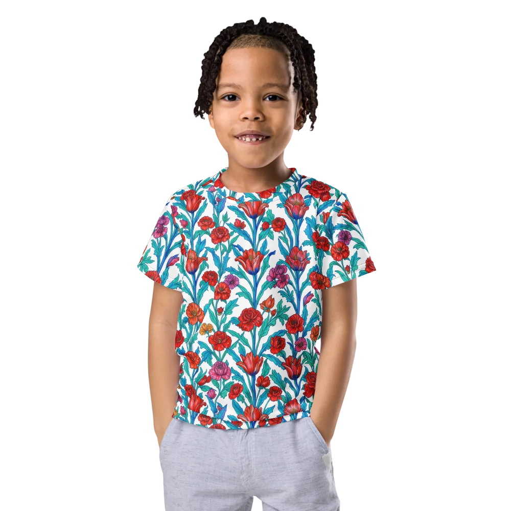 Scarlet Garden on Kids Crew Neck T-Shirt — Front