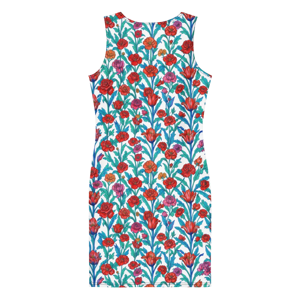 Scarlet Garden on Bodycon Dress — Back