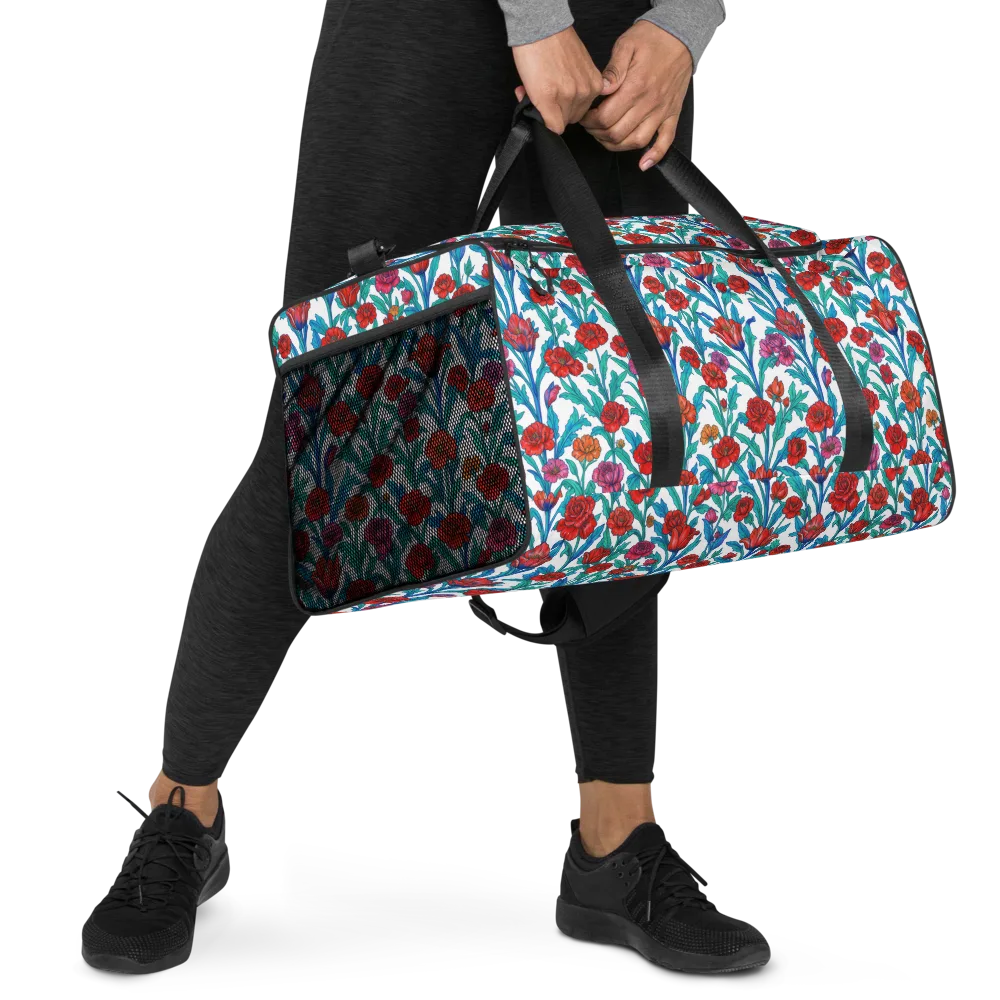 Scarlet Garden on Duffle Bag — Right Front
