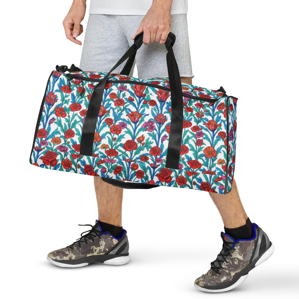Scarlet Garden on Duffle Bag — Front