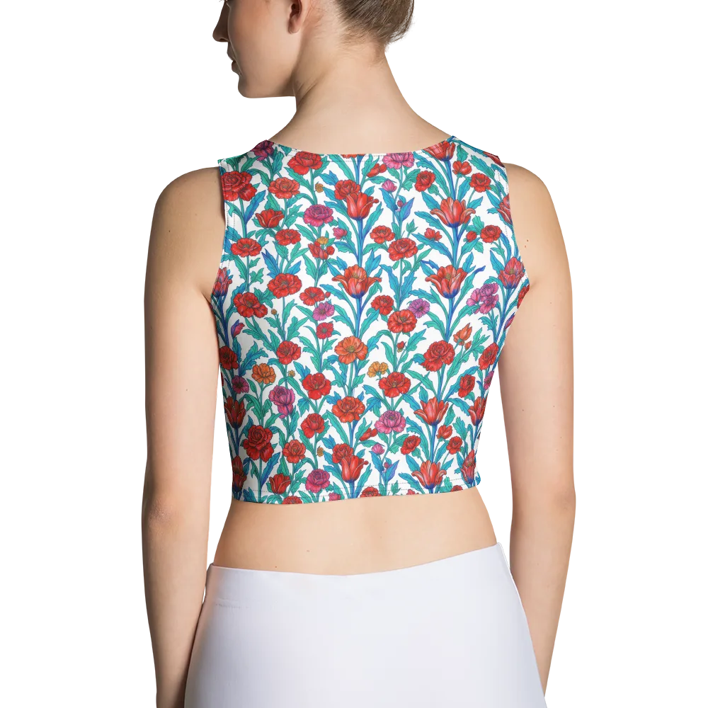 Scarlet Garden on Crop Top — Back