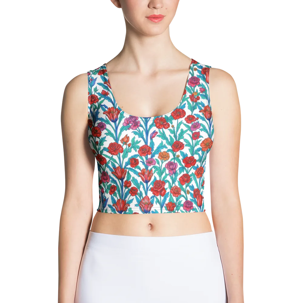 Scarlet Garden on Crop Top — Front