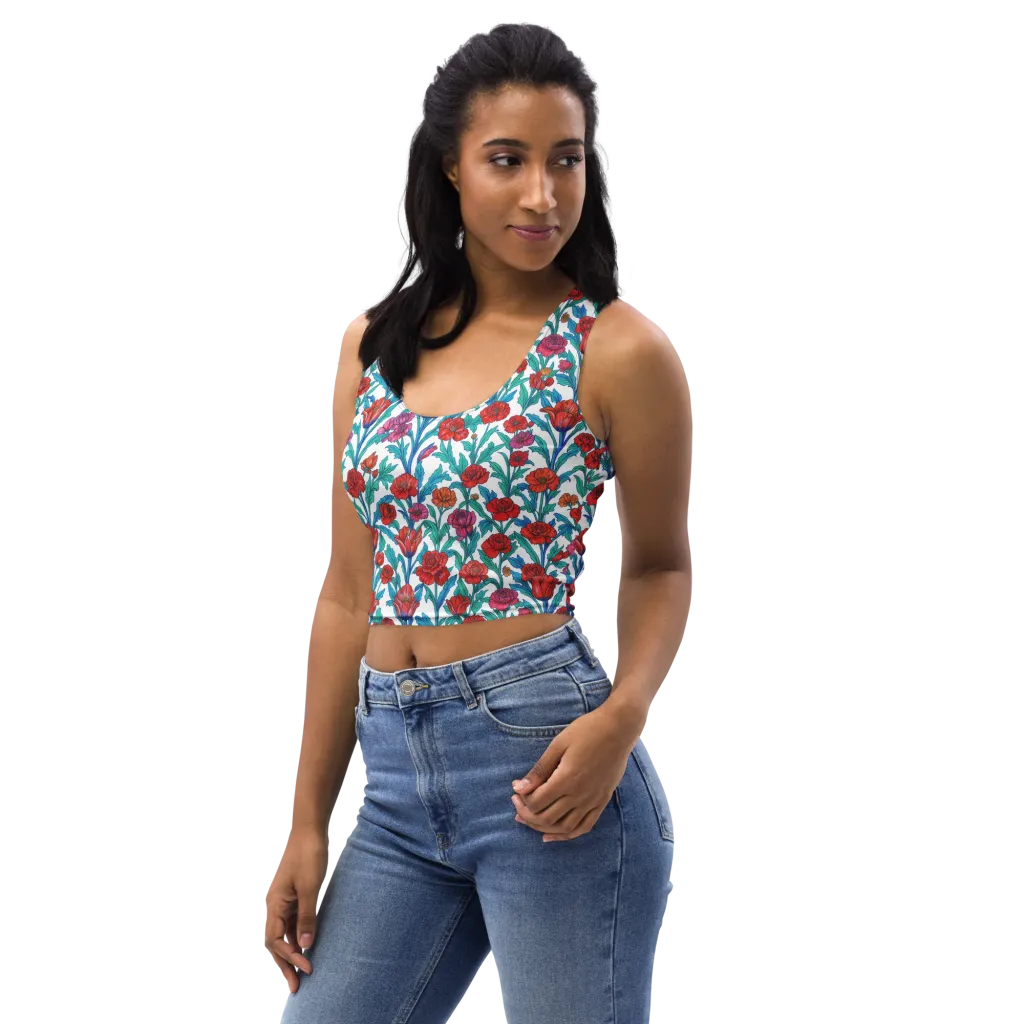 Scarlet Garden on Crop Top — Left Front