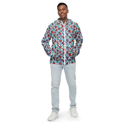 Scarlet Garden on a Men's Windbreaker